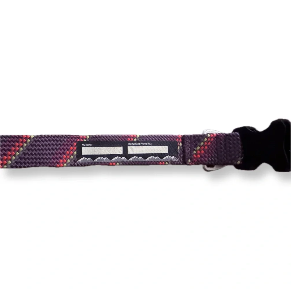 Arcadia Trail Reflective Purple Paracord Dog Collar - XL